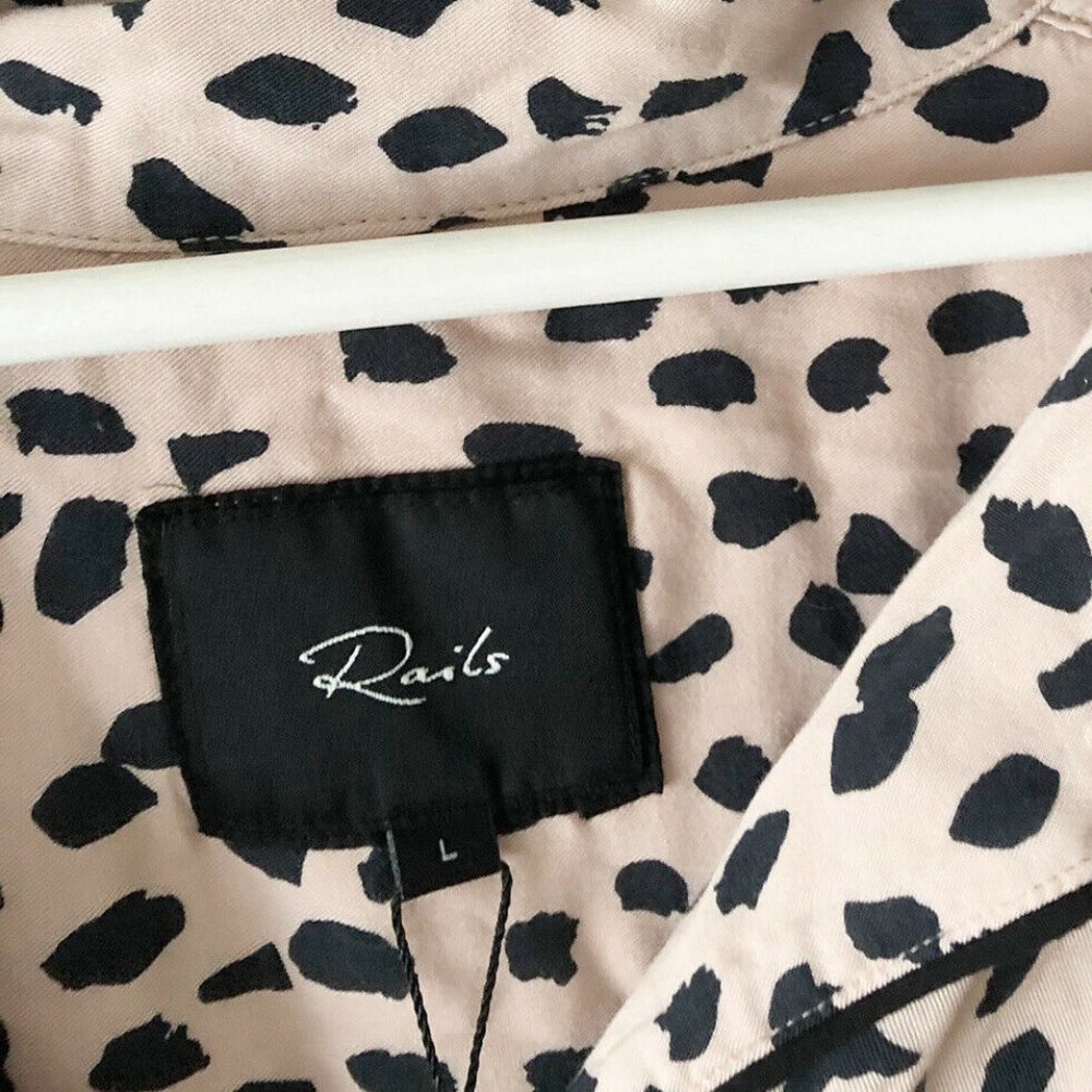 Nwt Rails Large Dalmation Print Pajama Top Shirt - image 5